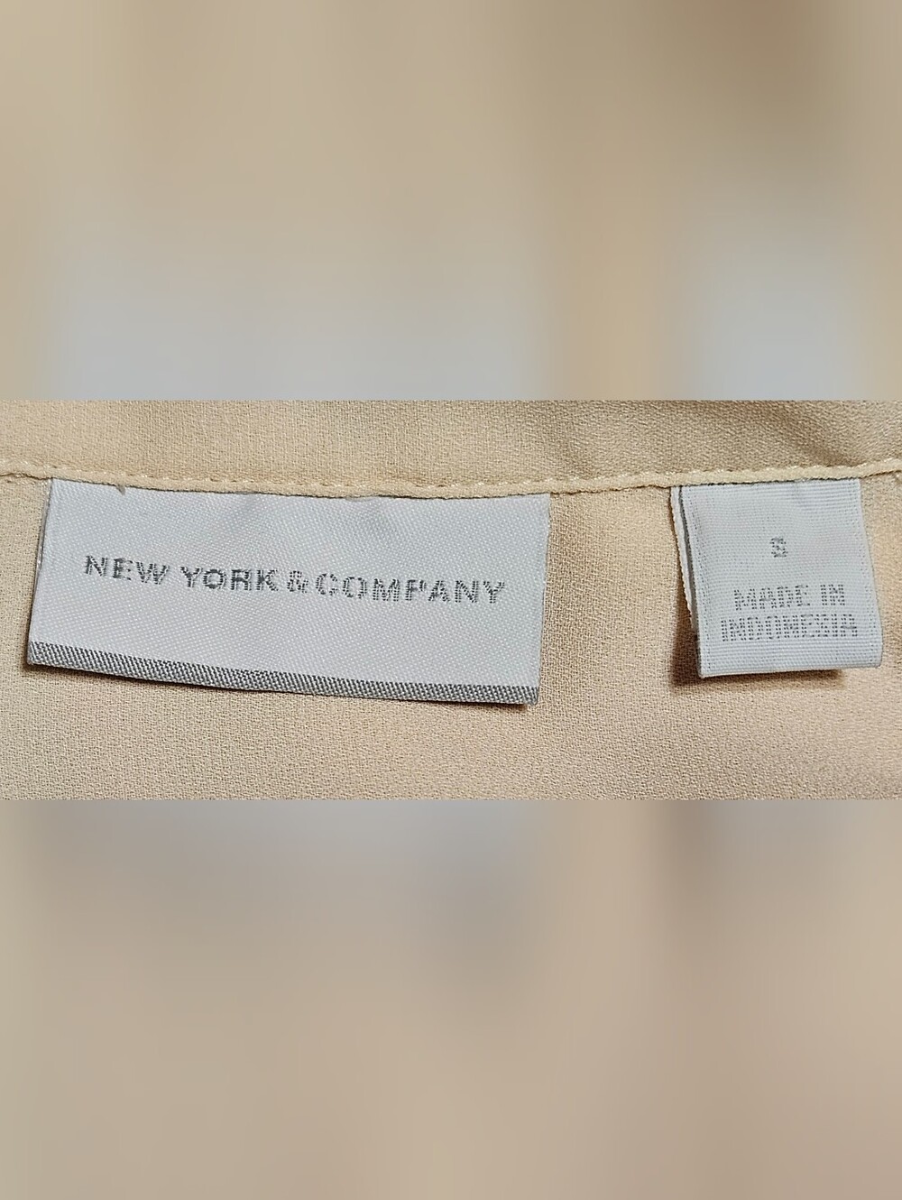 New York & Company Beige Women's Blouse